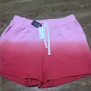 johnnie-O Pink Ombre Drawstring Athletic Shorts